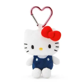 10 см Плюшено мече ключодържател Sanrio на Hello Kitty с катарама във формата на сърце от картун Kawai, Плюшен играчка, Окачване, Скъпа Чанта, Раница, за Декорация, Подарък, Чар, подаръци