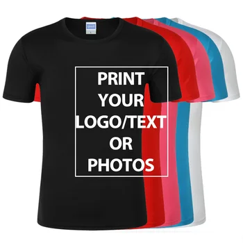 100% Полиестер Създайте своя собствена тениска с изображение на логото на марката, произведени по поръчка на тениска, ежедневни тениска голям размер, отделните дрехи
