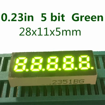 10шт 0,23-инчов 5-битов цифров зелен клиенти led дисплей със 7-сегментным общ анод 0,23 