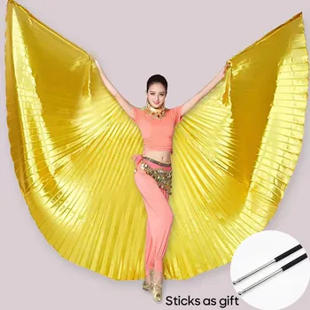 11 Цвята Женски крила за танца на корема, египетски крилата на Ангела Изида за танц на корема с пръчки