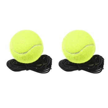 2 елемента Преносим тенис тренировъчен топката с струной за тренировки с една тенис топка за възрастни, деца и начинаещи