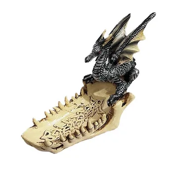 2023 Нова модерна проста скулптура-лодка от смола с драконьим зъб, декорация за вашия офис, изделия от смола за съхранение на лодки-дракони