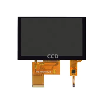 5-инчов капацитивен сензорен IPS екран с висока разделителна способност 800x480 с подсветка 500CD / M ^ 2 от закалено стъкло с многоточково капацитивен докосване