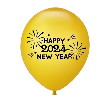 50 Бр 2024 балони за украса на коледната парти балони честита Нова година, за да проверите за празнични партита Декорация за Коледни топки