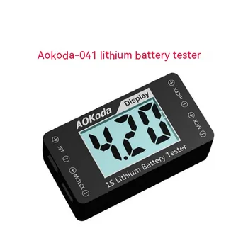 Aokoda-041 1s Тестер литиева батерия 1s Дисплей Поддържа срока на експлоатация на Lipo Lihv батерии Aok