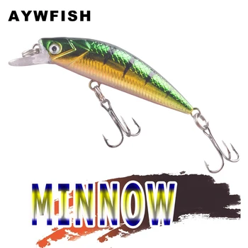 AYWFISH Mini Fishing Minnow 5,5 СМ 5,7 Г Потъва Малки Воблери Fish Коляно Изкуствена Стръв За Улов на Риба Пъстърва морски Костур В Продажба