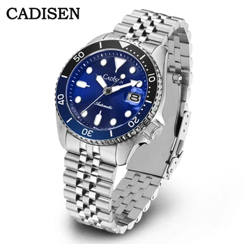 CADISEN Мъжки Часовник 2023 Най-добрата Марка на Луксозни Гмуркане Автоматични Часовници За Мъже Механичен Часовник NH35 Водонепроницаемое Сапфирен Огледало