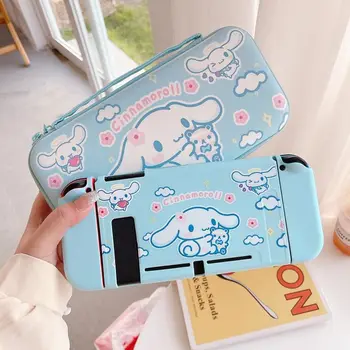 INS Nintendo Switch Защитен Калъф OLED/NS Чанта За Съхранение на Kawaii Sanrioed Cinnamoroll Аниме Сладък Удобен Мек Калъф Подарък на едно Момиче