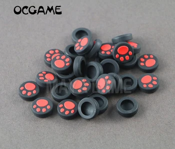 OCGAME 100 бр./лот, сладък дизайн котешки нокът, мини силиконови облицовки за палеца, за аналогов стик, за ключа