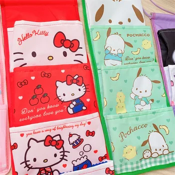 Sanrio kawaii Висящ органайзер Подвесная чанта аниме Cinnamoroll Hello Kitty Kuromi Pachacco Прибори Ключове Шкаф органайзер