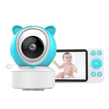 Sasha 5-инчов безжичен следи бебето 1080P, камера за сигурност Babyphone, PTZ камера за нощно виждане Nanny HD