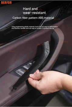 Въглеродни Влакна Матово-Черна Лесна Инсталация Дръжката на Вратата на Колата на BMW X3 X4 2018-2022 G02 G08 Капачка на Дръжката на Вратата, на Капачката на Замъка