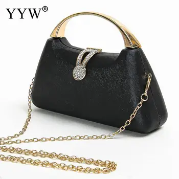 Дамска чанта-клатч с диаманти, чанти с горната дръжка от матова кожа, луксозна дизайнерска дамска чанта за парти, Сватбената чанта-софтуера на веригата