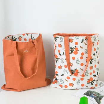 Двустранен холщовая чанта с двойна употреба, холщовая чанта, чанта за количка, чанта за съхранение на дрехи