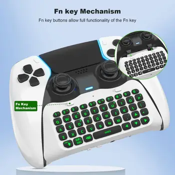 Детска клавиатура със зелена подсветка, детска клавиатура с подсветка за пълно потапяне в играта, по-добра гласова поддръжка Ps5 Elite