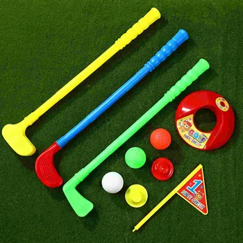Детски стика за голф, пластмасов Мини-комплект, костюми за деца, Играчки топка, пръти за помещения, детски игри