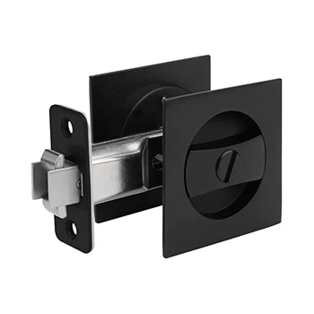 Джобен система за заключване на вратите, Подвижен джоб-система за заключване на вратите, матиран черен Модерен квадратен джобен размер врата фурнитур