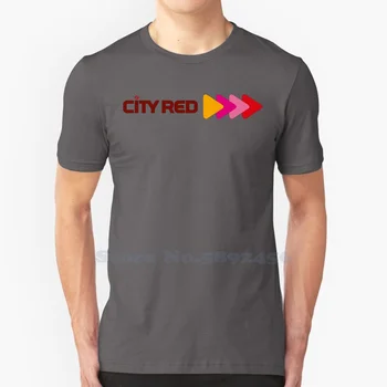 Ежедневна тениска с червено логото на City, тениски от 100% памук с най-високо качество модел