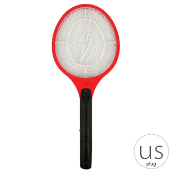 Електрическа тенис бита за борба с комари, подключаемая към ЕС, ръчно ракета за борба с насекоми, домашни средство за защита от комари