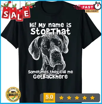 Здравейте, казвам се StopThat, забавни кучета обичат подарък тениска унисекс