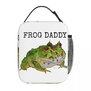 Изолирани пакети за обяд Pacman Frog Татко Product Horned жаби и стотици Lunch Food Box Случайни охладител Термална кутия за bento за офис