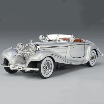 Имитация на модела на автомобила от сплав 1936 година с тегло от 500 До, звук и светлина, колата, хвърли под налягане, класически автомобил 1: 24, Колекция от модели на превозни средства, Играчки, подаръци