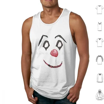 Клоунские тениски, жилетка без ръкави, клоунский носа, червен нос, ужасно странна странно усмивка, цирк, щастлив и тъжен
