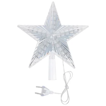 Лампа на върха на дървото Коледна Звезда за Външни Декорации Прекрасна Светлина във формата на Звезда Краси
