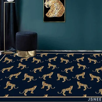 Леопардовый килим Луксозно Бижу всекидневна Диван-килим за момичета Мек килим в скандинавски стил и интериорния Дизайн на Дома Постелки за спални