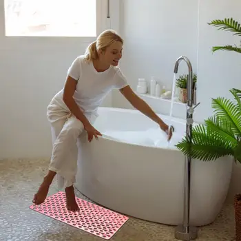 Лесно моющийся килимче за баня със защита от неприятна миризма, Нескользящий подложка за баня с Дренажни отвори, Трайни нещастници, Идеален за къща