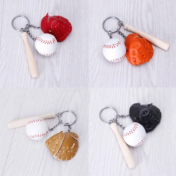 Мини-бейзболна ръкавица от три части, ключодържател, чанта, ключодържател, спортен подарък, клуб топката, ключодържател, раница, чар, спортни природа
