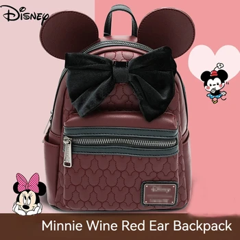 Мини-раница с червени уши от анимационен филм на Дисни от Мики Маус, творчески училище с чанта, мини-раница, Студентски канцеларски материали, Чанта за отдих, Коледен подарък