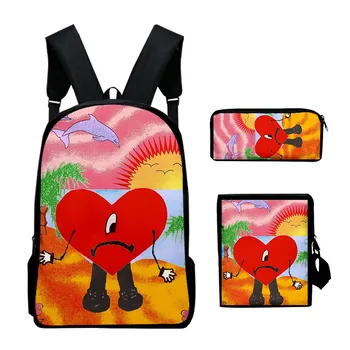Модерен бебешки комплекти за училищни чанти, сладък cartoony Лош Заек, 3 бр., ученическа раница, чанта за момчетата-тийнейджъри, раница Mochila