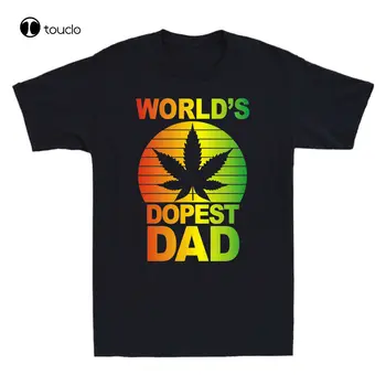 Най-добрият баща в света на трева, забавен подарък за Деня на бащата, дамски памучен тениска с къс ръкав, модни забавно новост Xs-5Xl
