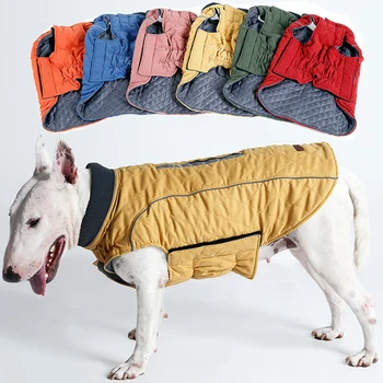 Нова зимна Светоотражающая яке за кучета, жилетка, Удебелена топло Ретро дрехи за кучета, Водоустойчив и отразяващ Жилетка, Спортно тренировъчно палто за домашни любимци