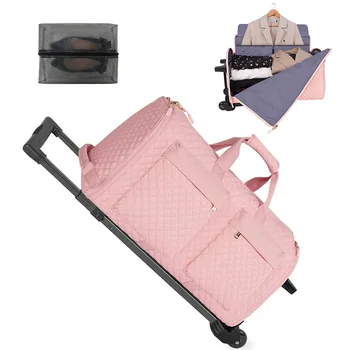 Нова сгъваема чанта за костюм, чанта за теглене, ръчна чанта за багаж с голям капацитет, преносими многофункционална чанта за съхранение