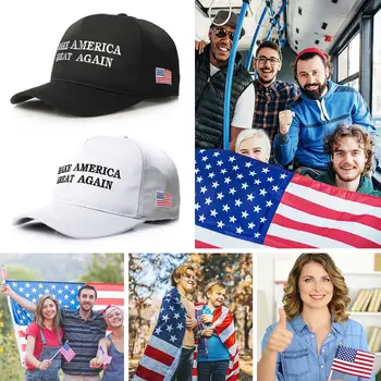 Новата американска президентската шапка Make America Great Again, шапка Доналд, ежедневни Регулируема бейзболна шапка на Тръмп, Републиканската бродерия U8B5