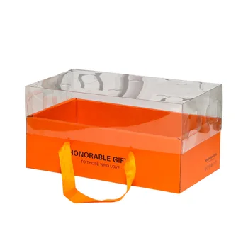 Подарък кутия за плодове, подарък кутия с висококачествен прозрачен капак, подарък кутия за закуски