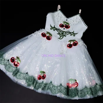 Професионална нова висококачествено облекло за изказвания по поръчка за момичета и възрастни, Бархатное дълго романтично балетное рокля-пакетче