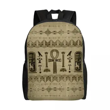Пътен раница Egyptian Eye Of Horus За жени и мъже, училищен раница за лаптоп, чанти за студенти с йероглифите на Древния Египет