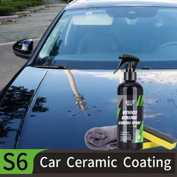 Спрей за керамичното покритие на автомобила HGKJ S6 Течност за Огледално покритие Водоустойчив Авто Нанокристаллический Восък Гидрофобный Спрей за грижа за боя