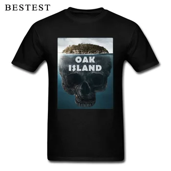 Тениска с черепа, Тениска Oak Island, Мъжки Ризи С ужасите 