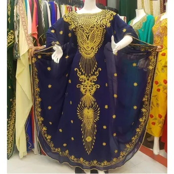 Тъмно сини caftans от арабски в Мароко и Дубай, рокля Абая Farasha, красива дълга рокля, модни тенденции