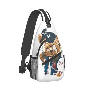 Чанта през рамо с плюшено Мече, спортна нагрудная чанта Polo Beast, унисекс, дамски, мъжки модни раници, пътни чанти